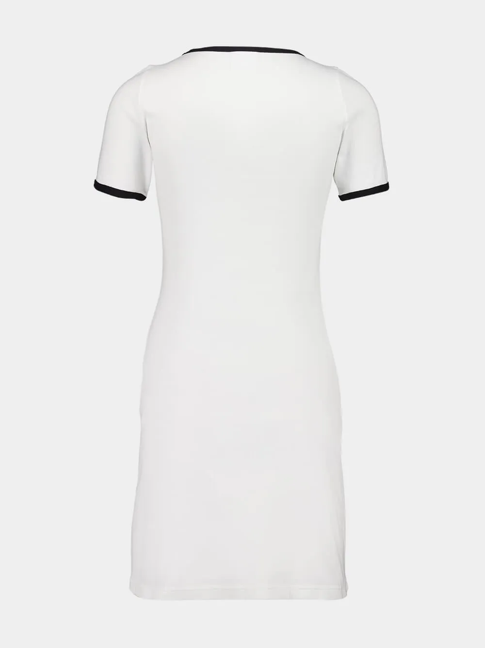 Heritage White and Black Holistic Contrast Mini Dress