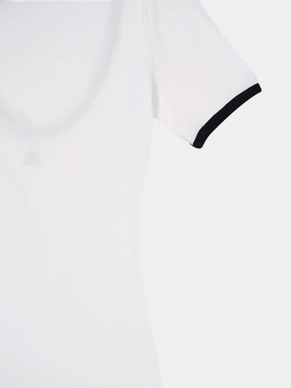 Heritage White and Black Holistic Contrast Mini Dress