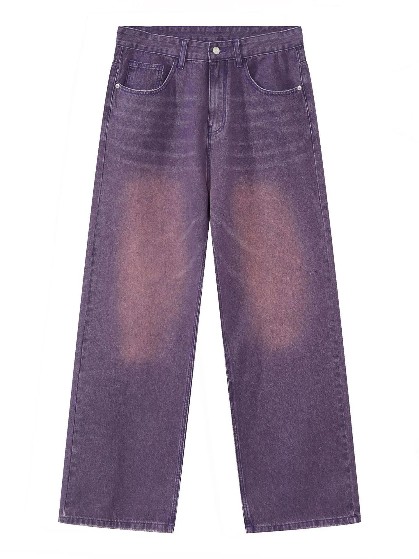 Herren Vintage Upcycle Baggy Jeans mit Ausgebleichtem Effekt