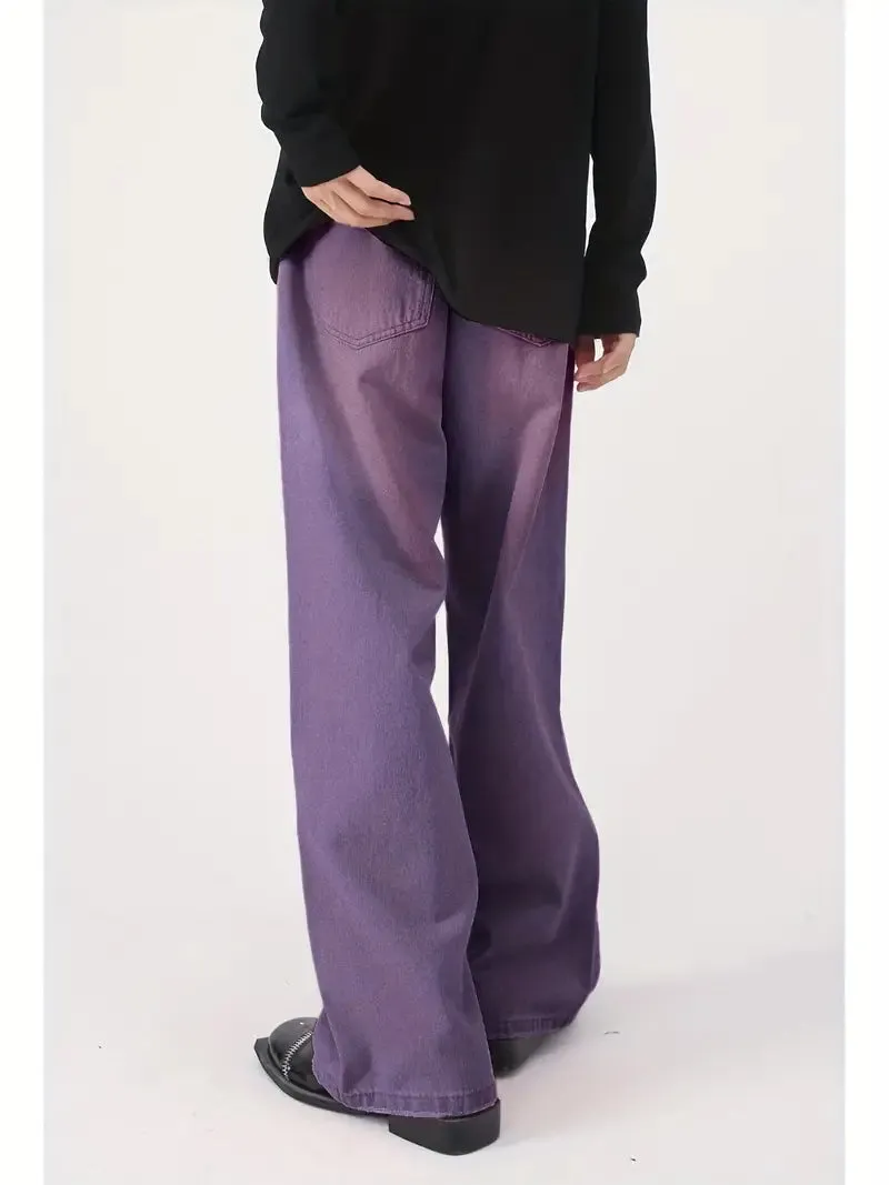 Herren Vintage Upcycle Baggy Jeans mit Ausgebleichtem Effekt