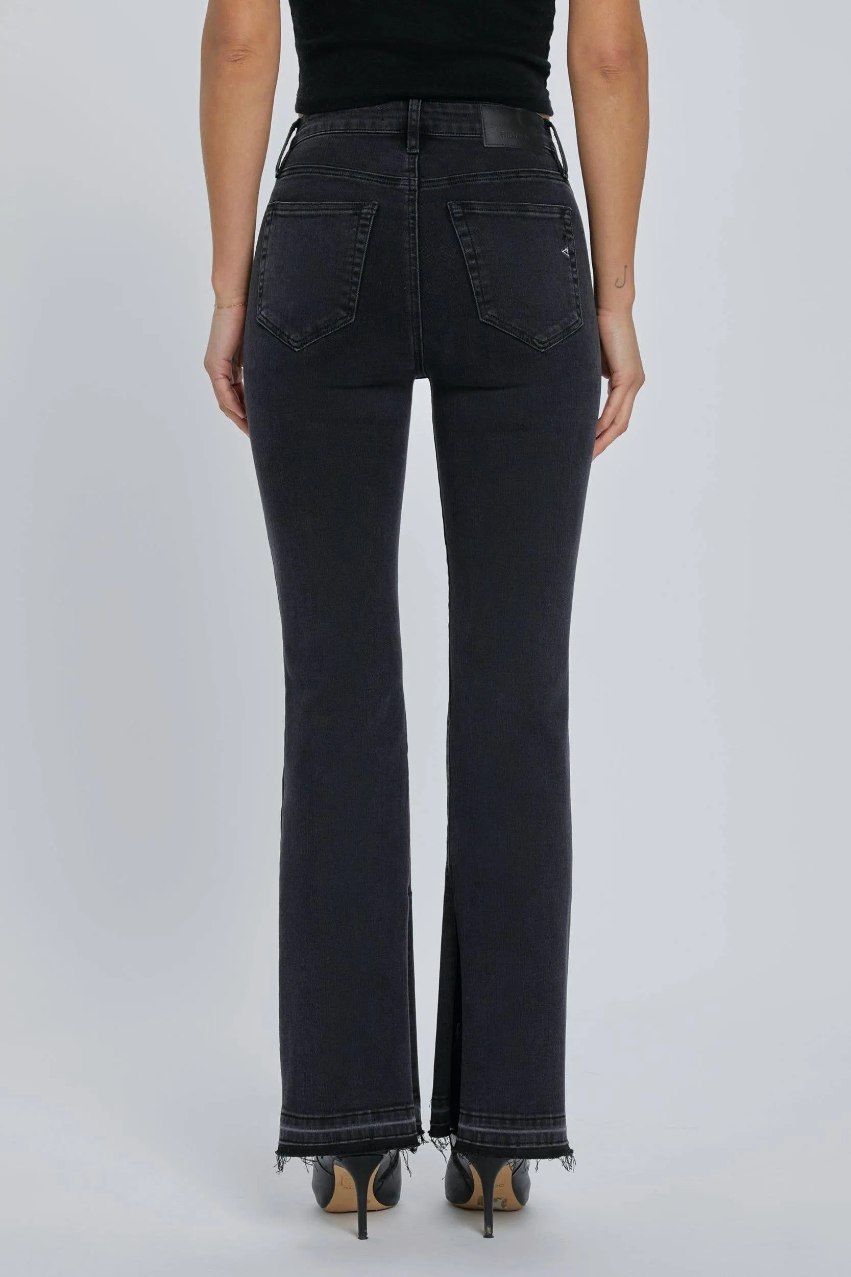High Rise Happi Flare with Slit by Hidden Jean