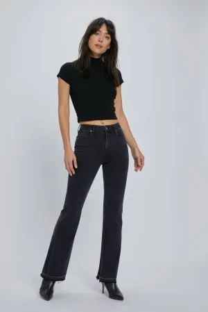 High Rise Happi Flare with Slit by Hidden Jean