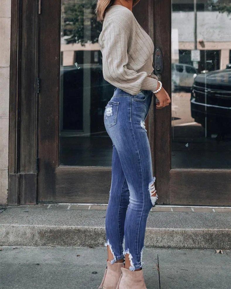 High Rise Slim-fit Jeans
