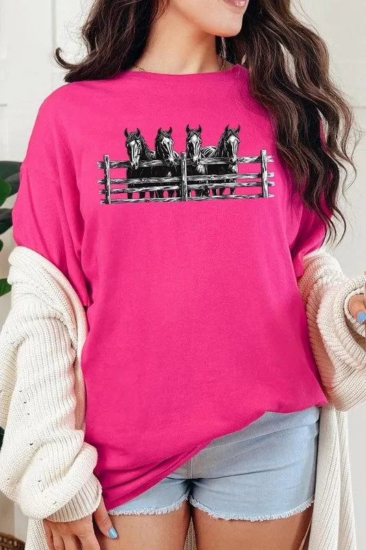 Horse Western Graphic Heavy Cotton Tee