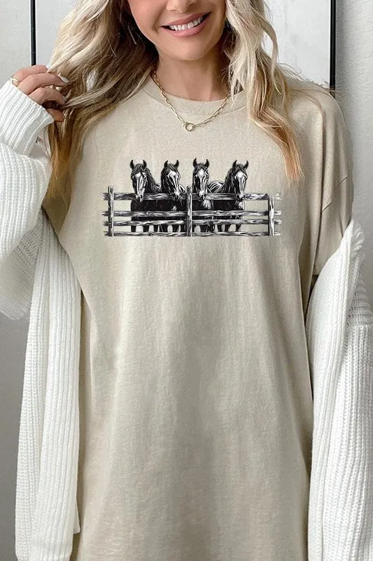 Horse Western Graphic Heavy Cotton Tee