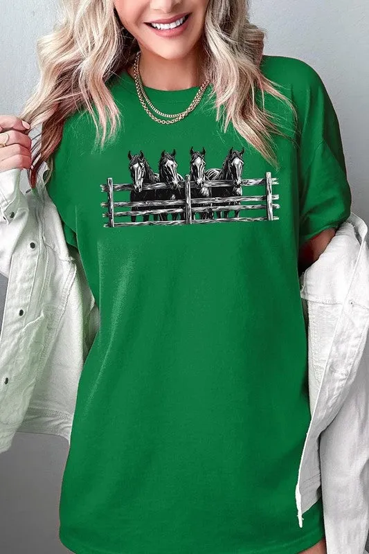 Horse Western Graphic Heavy Cotton Tee