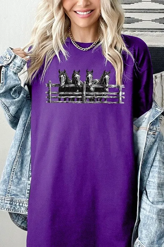 Horse Western Graphic Heavy Cotton Tee