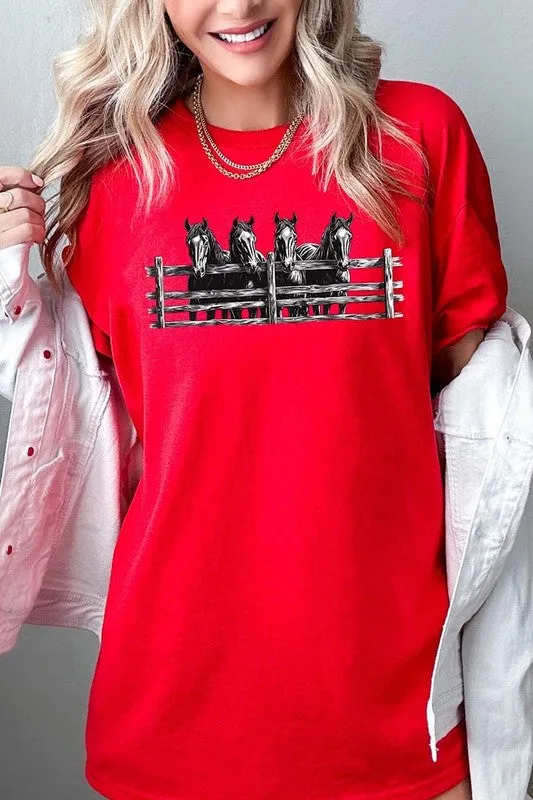 Horse Western Graphic Heavy Cotton Tee