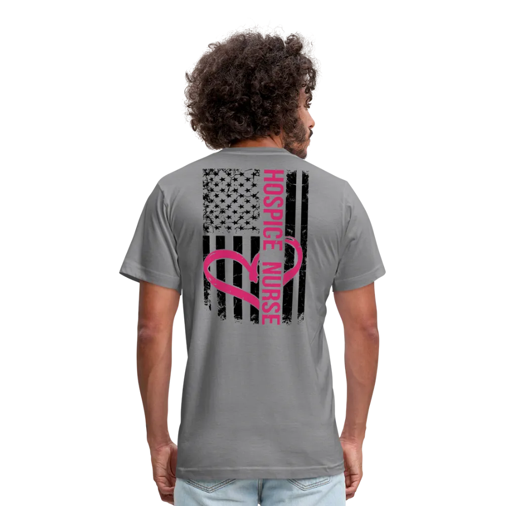Hospice Nurse Flag Unisex Jersey T-Shirt by Bella   Canvas