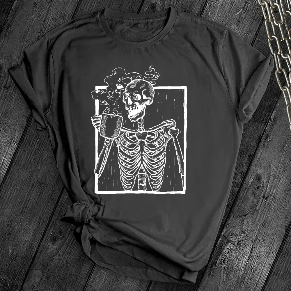 Hot Coffee Skeleton Tee