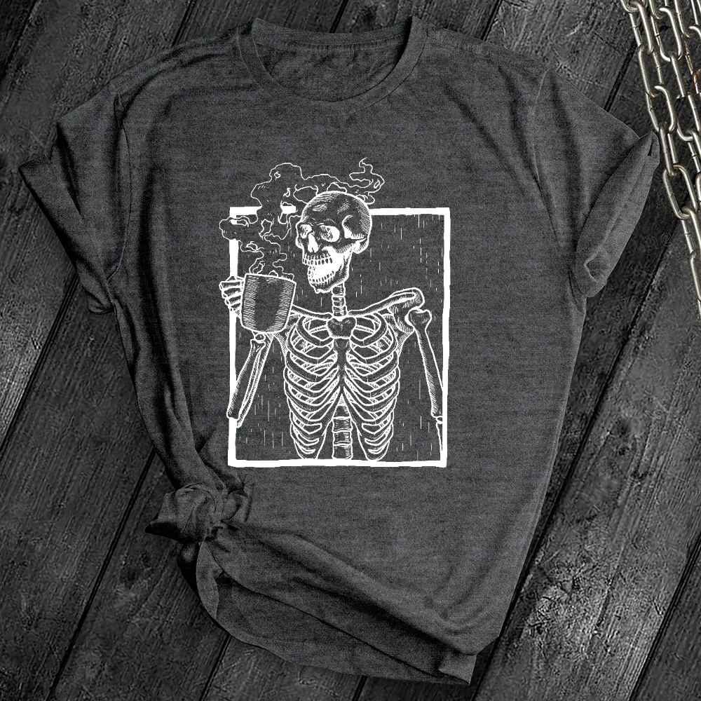 Hot Coffee Skeleton Tee