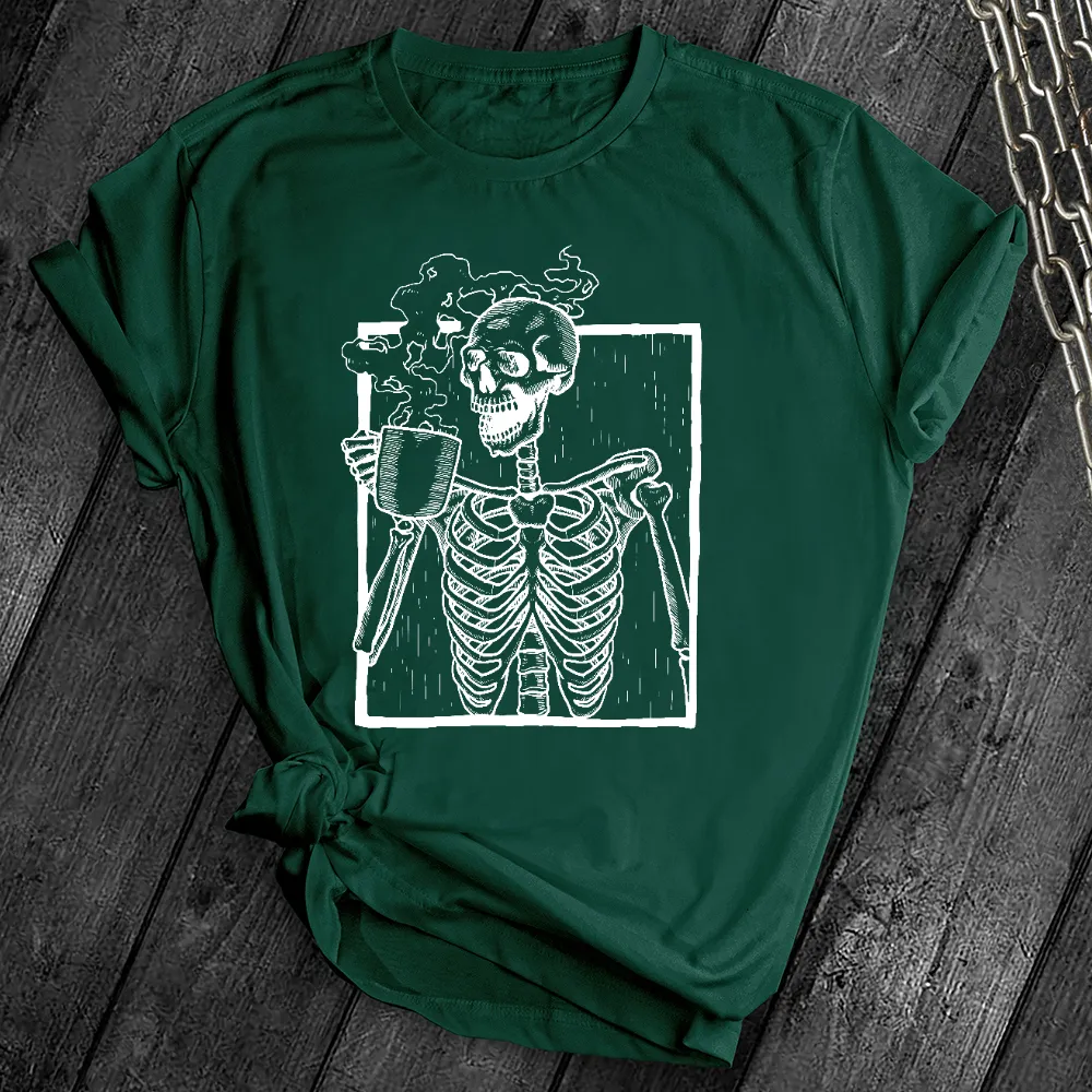 Hot Coffee Skeleton Tee