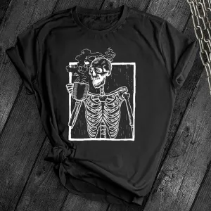 Hot Coffee Skeleton Tee