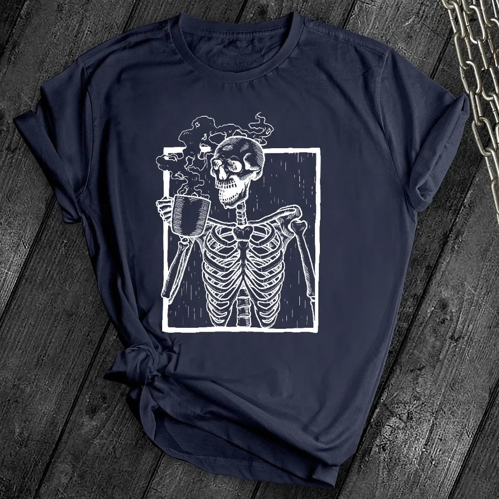 Hot Coffee Skeleton Tee