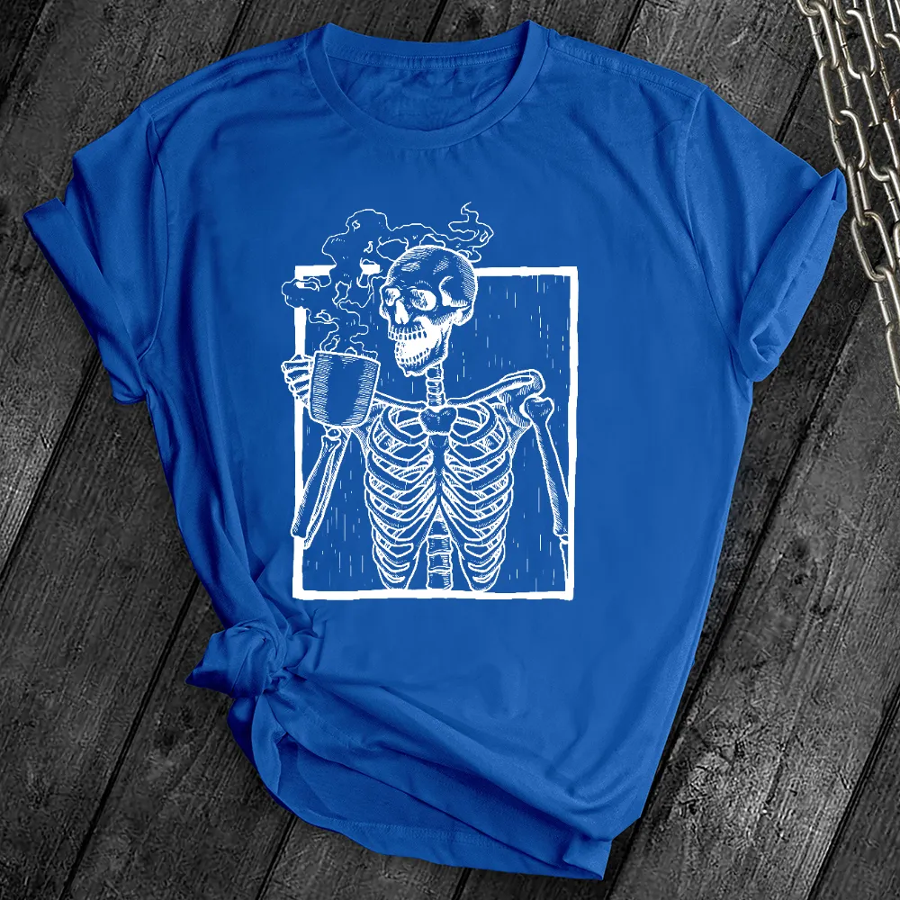 Hot Coffee Skeleton Tee