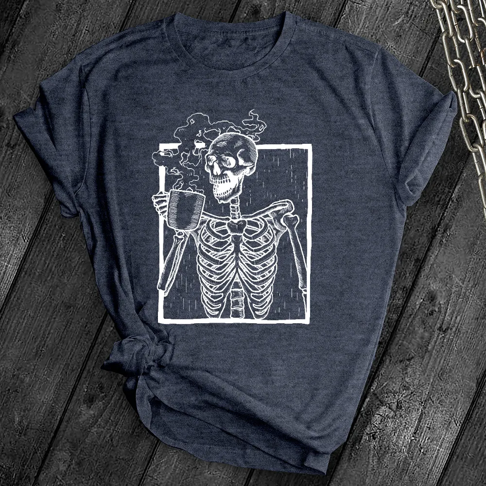 Hot Coffee Skeleton Tee