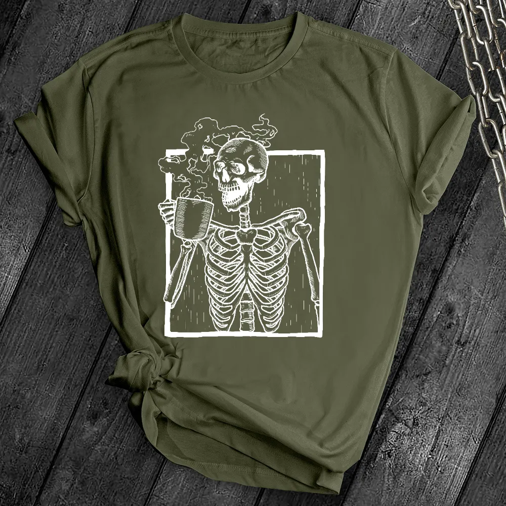 Hot Coffee Skeleton Tee