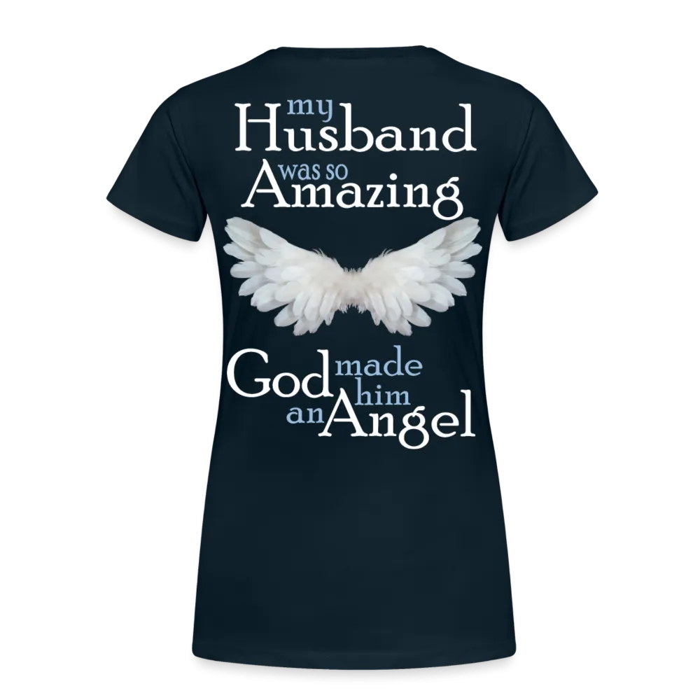 Husband Amazing Angel Women’s Premium T-Shirt (CK3578)