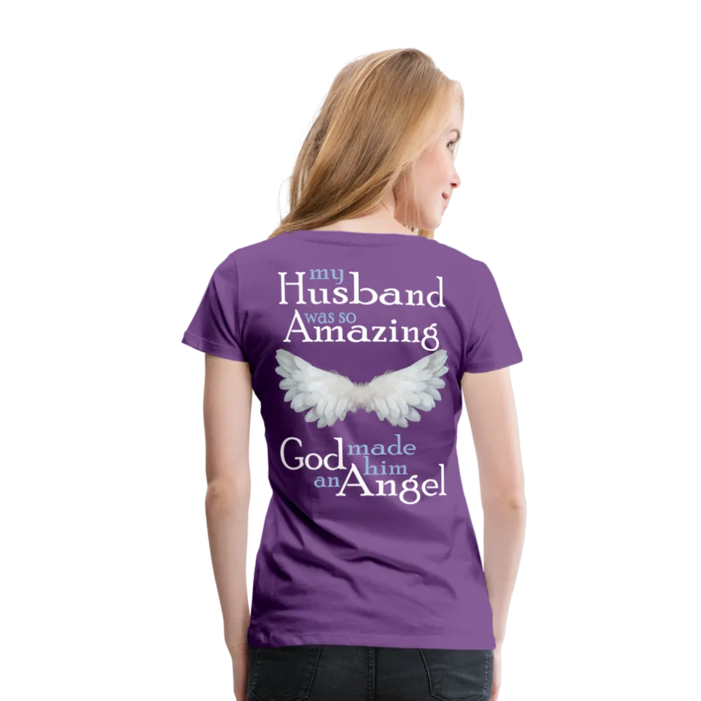 Husband Amazing Angel Women’s Premium T-Shirt (CK3578)