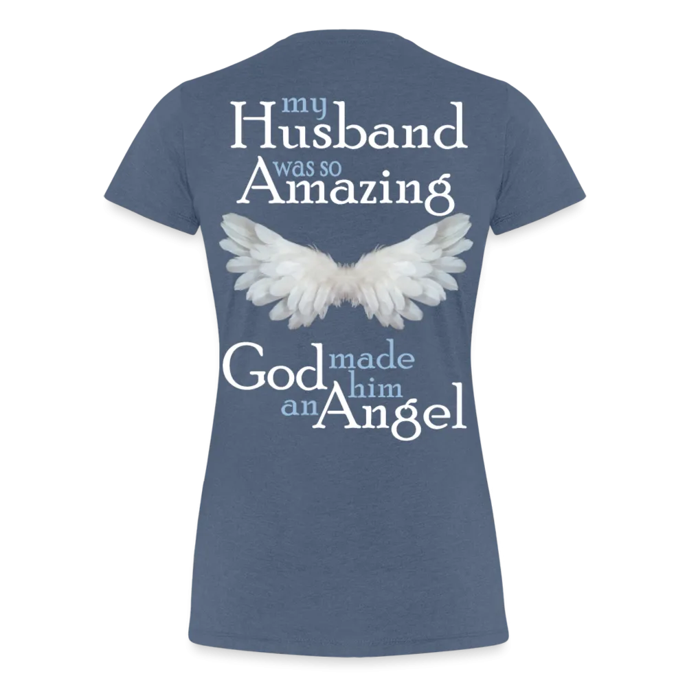 Husband Amazing Angel Women’s Premium T-Shirt (CK3578)