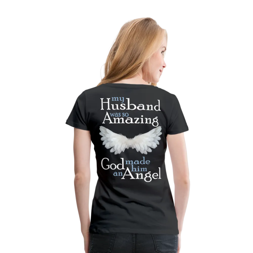 Husband Amazing Angel Women’s Premium T-Shirt (CK3578)