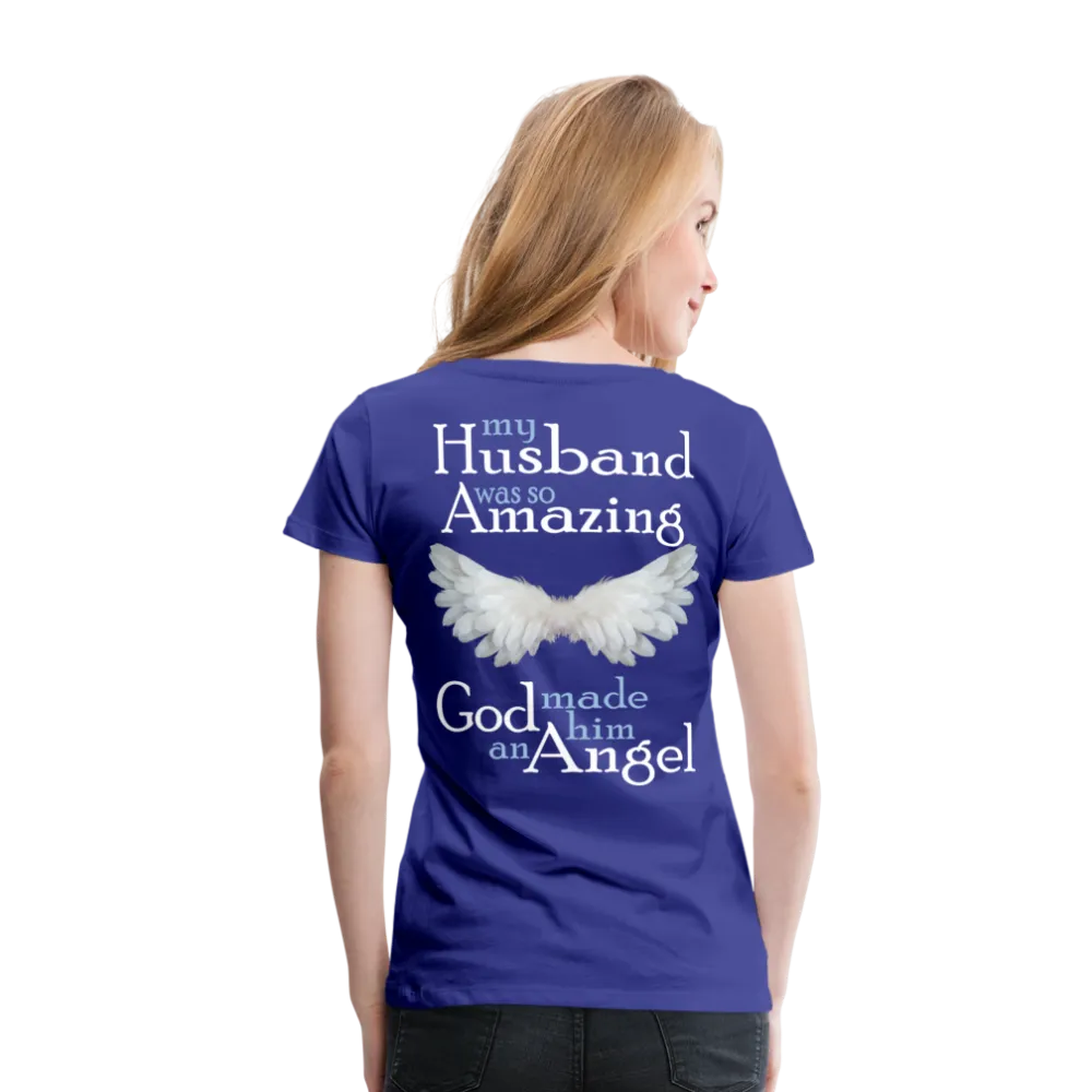 Husband Amazing Angel Women’s Premium T-Shirt (CK3578)