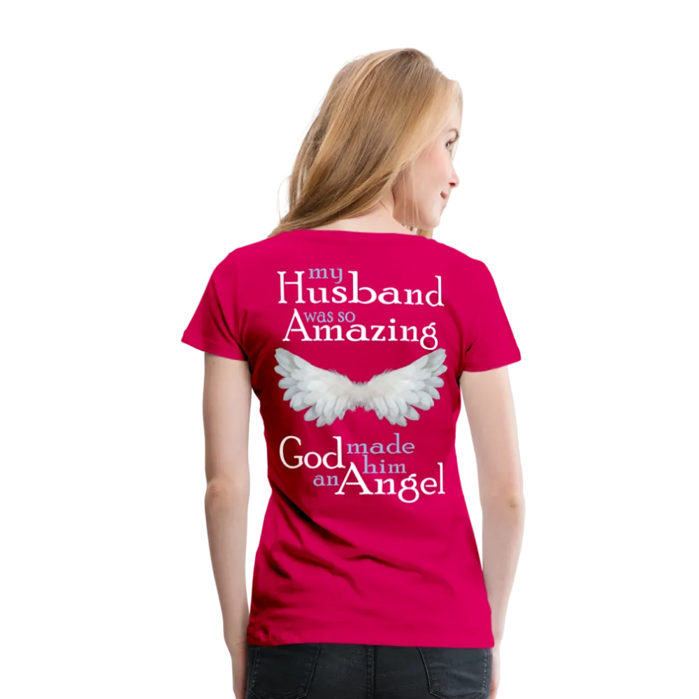 Husband Amazing Angel Women’s Premium T-Shirt (CK3578)