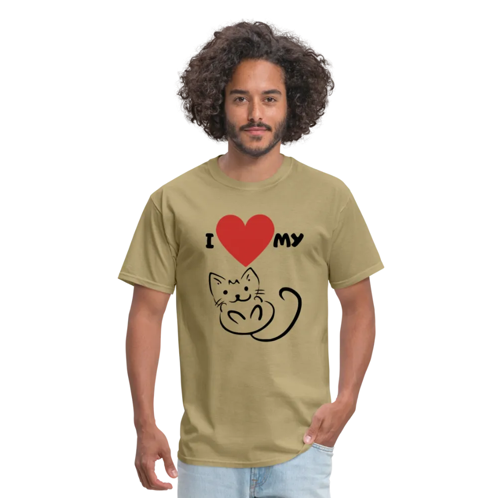 I HEART MY CAT Men's T-Shirt