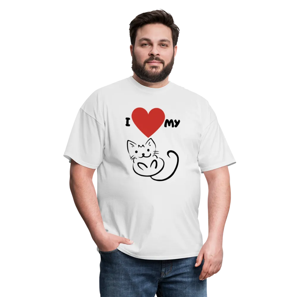 I HEART MY CAT Men's T-Shirt