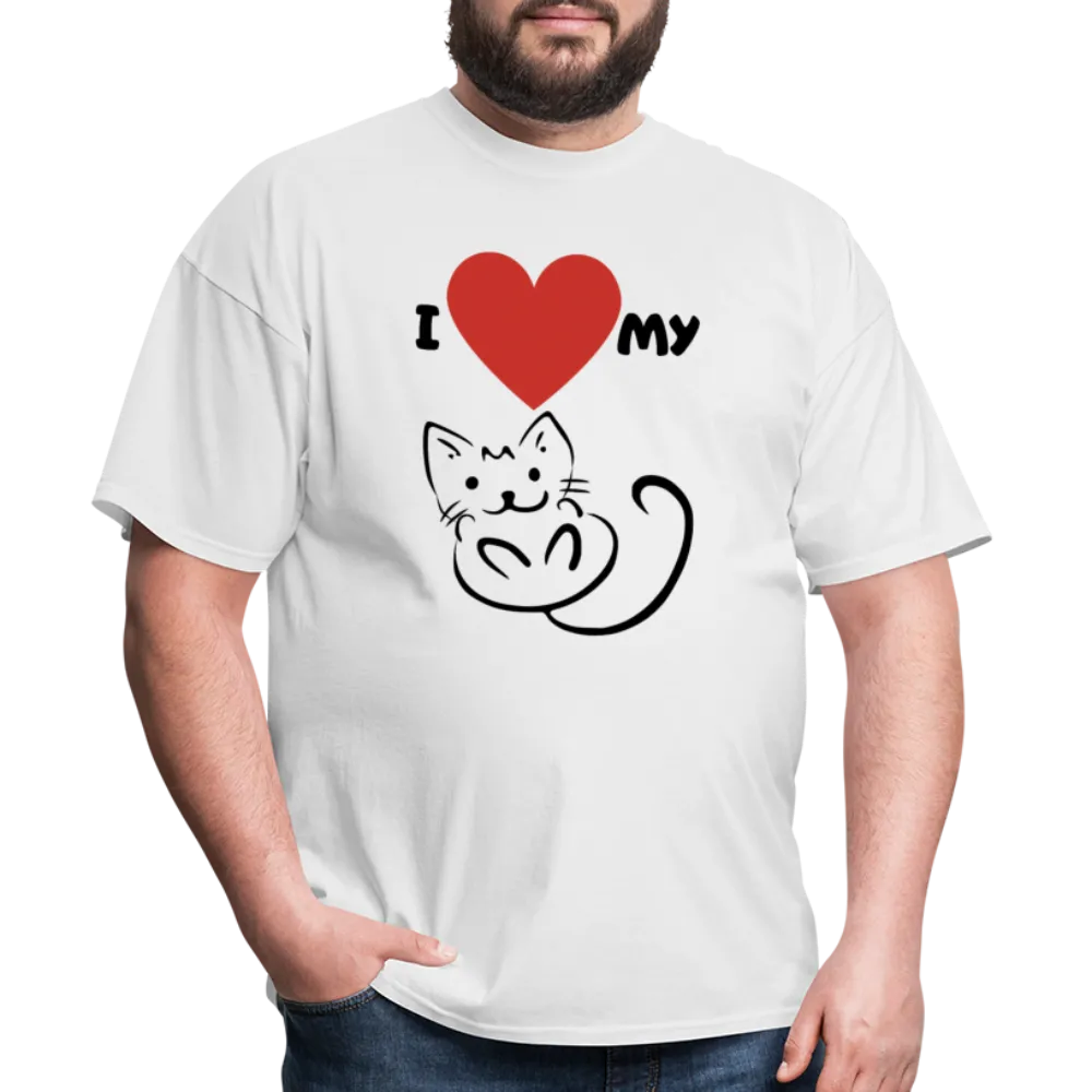 I HEART MY CAT Men's T-Shirt