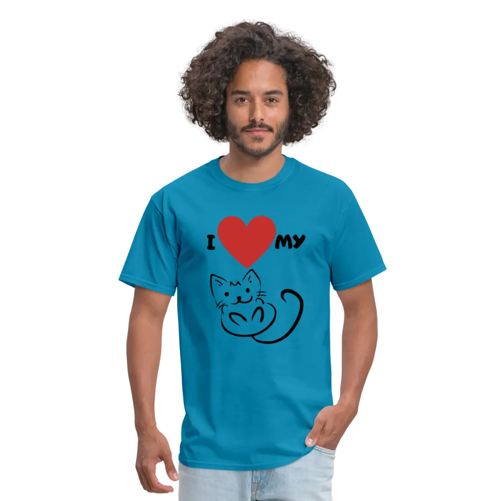 I HEART MY CAT Men's T-Shirt