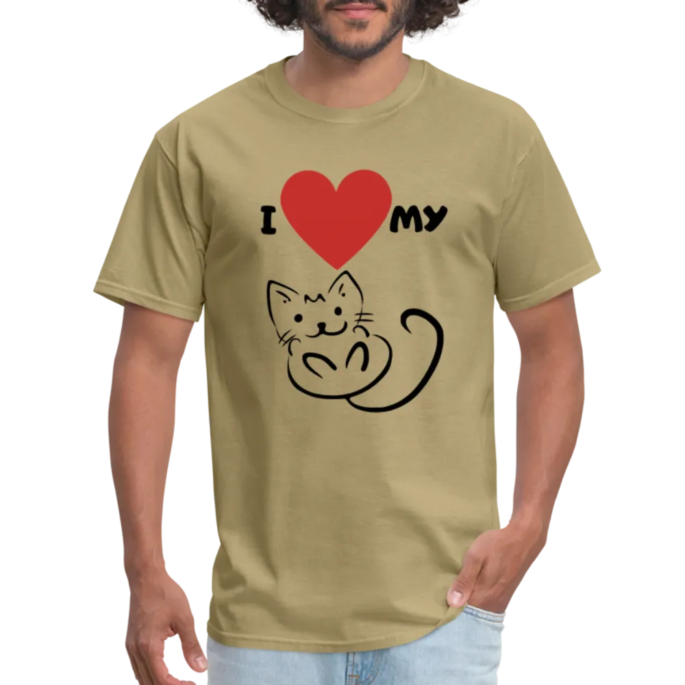 I HEART MY CAT Men's T-Shirt