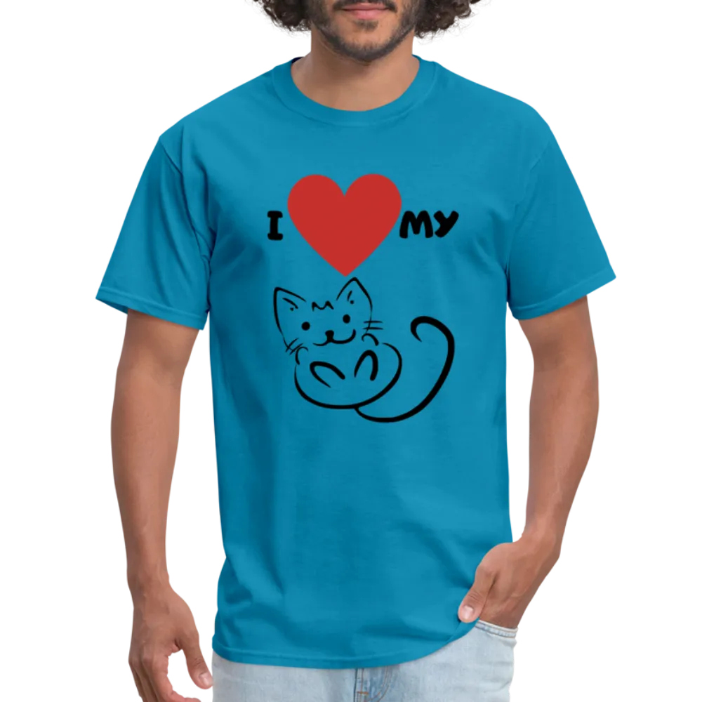 I HEART MY CAT Men's T-Shirt