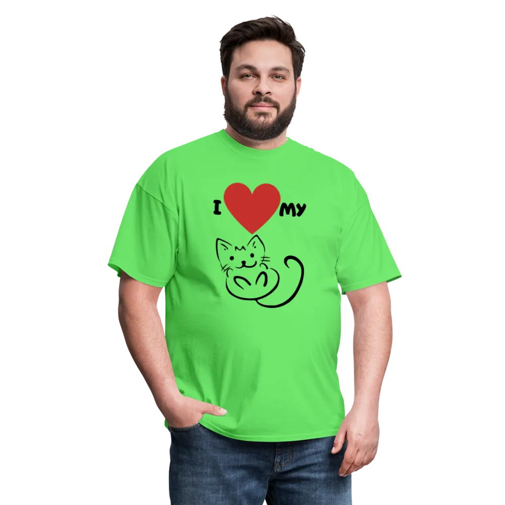 I HEART MY CAT Men's T-Shirt