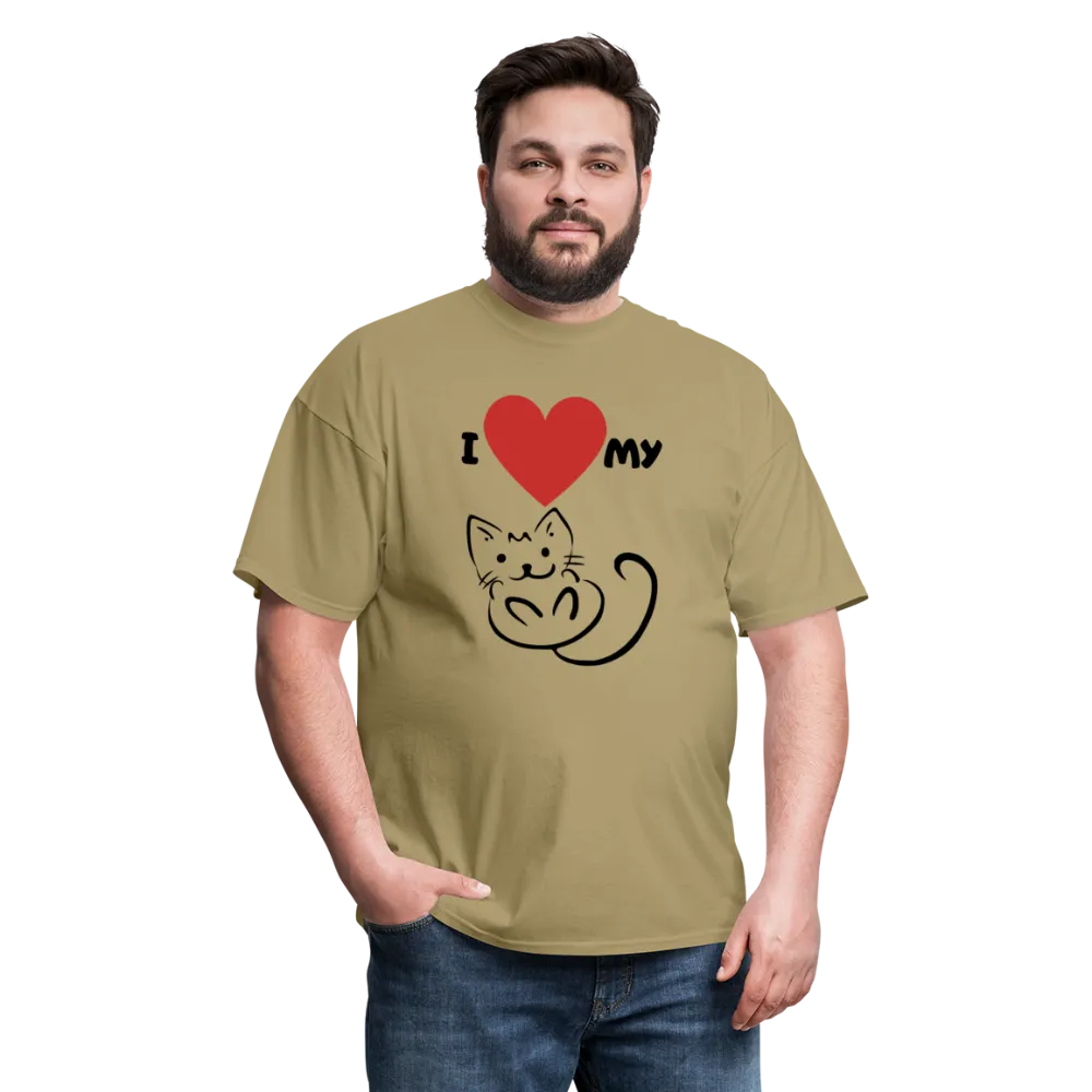 I HEART MY CAT Men's T-Shirt