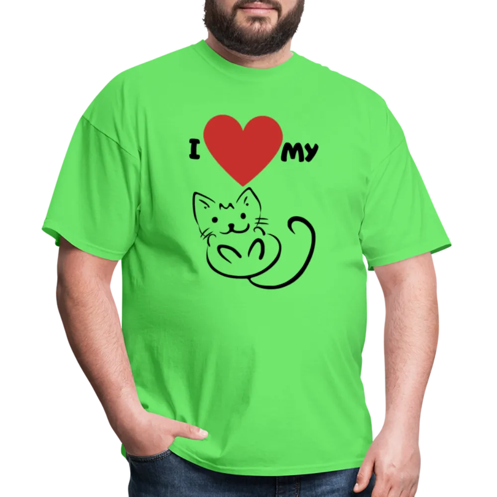 I HEART MY CAT Men's T-Shirt