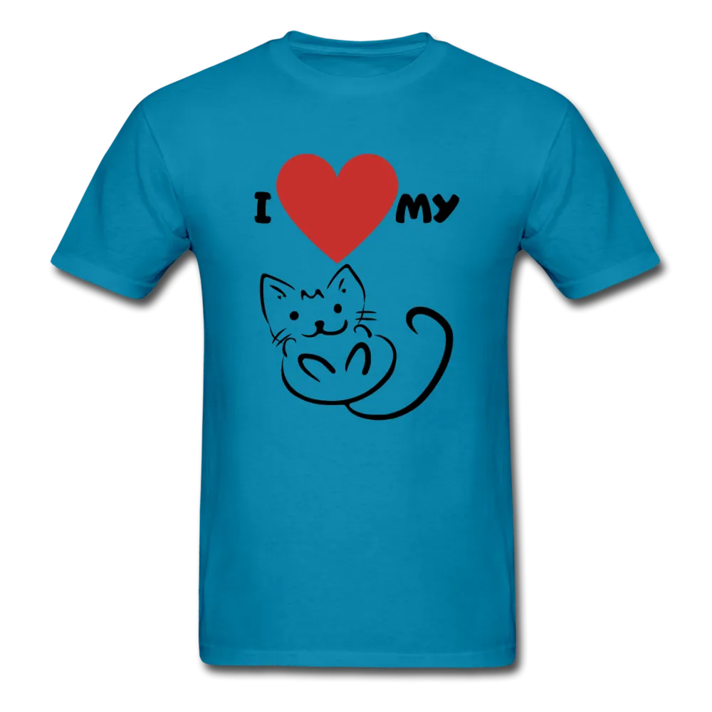 I HEART MY CAT Men's T-Shirt