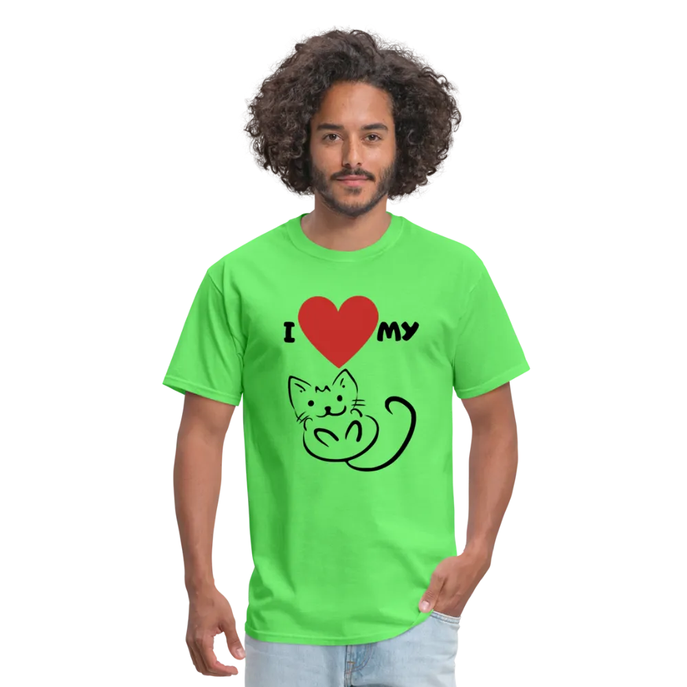 I HEART MY CAT Men's T-Shirt