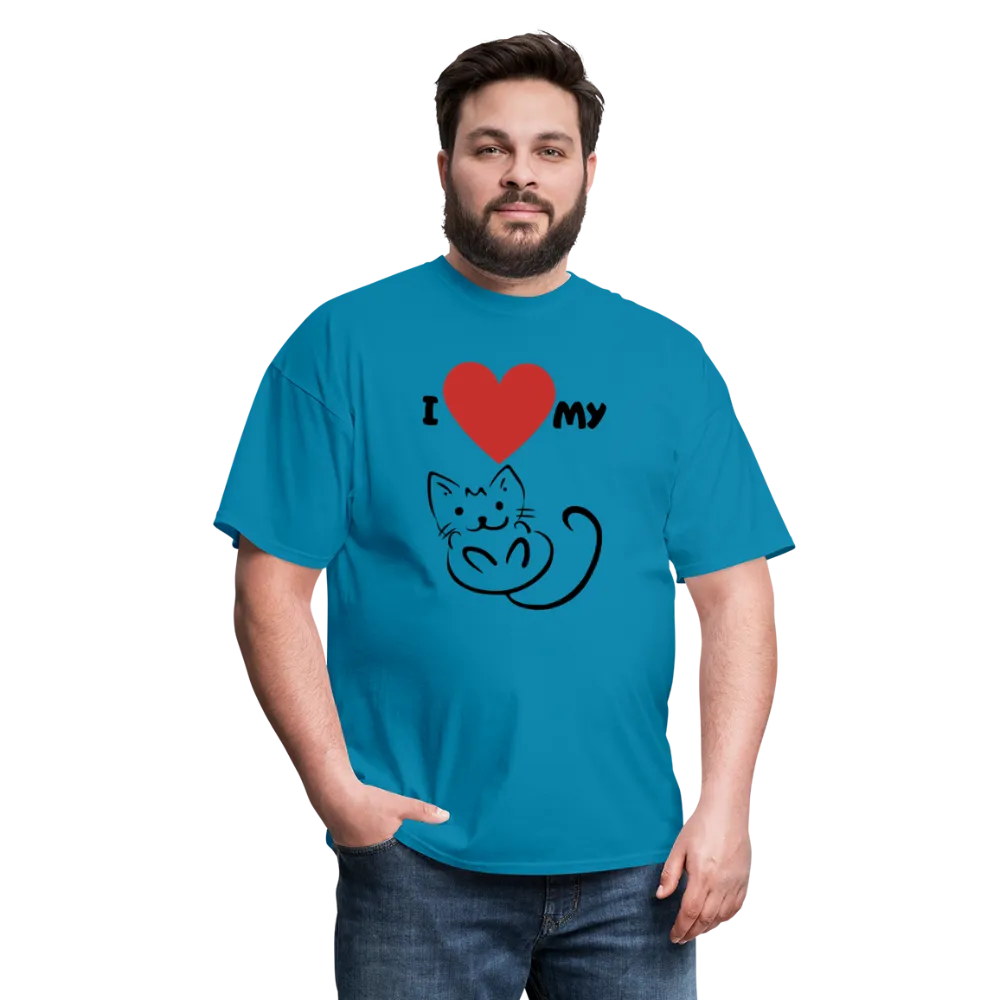 I HEART MY CAT Men's T-Shirt