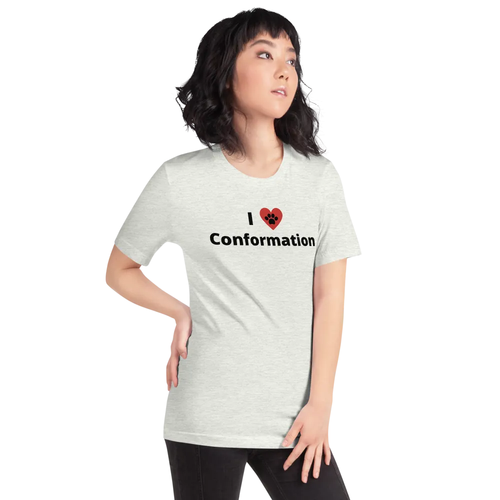 I Heart w/ Paw Conformation T-Shirts - Light