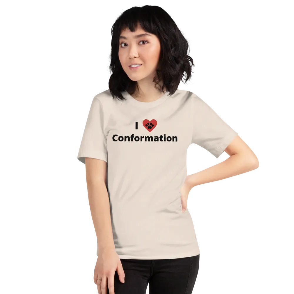 I Heart w/ Paw Conformation T-Shirts - Light