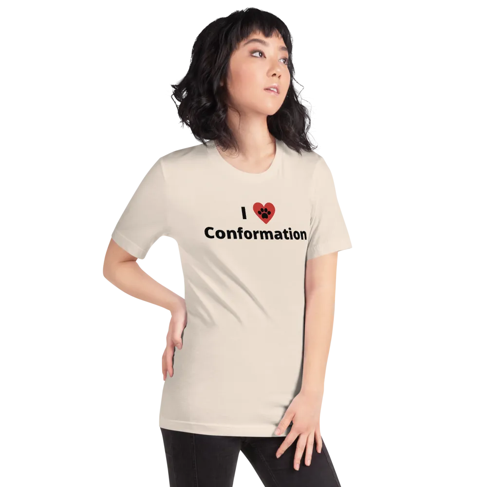I Heart w/ Paw Conformation T-Shirts - Light