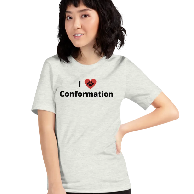 I Heart w/ Paw Conformation T-Shirts - Light