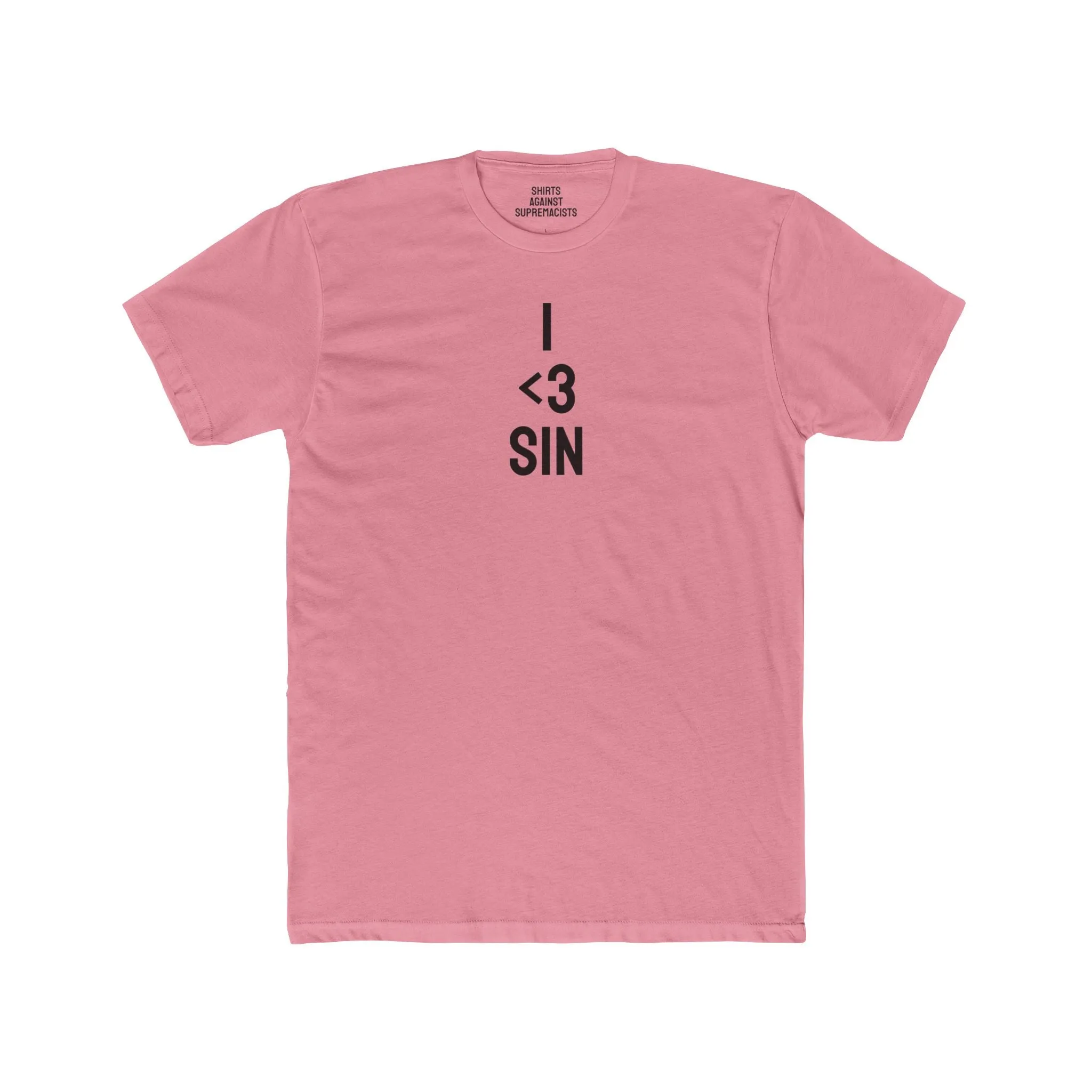 I <3 Sin - Unisex Cotton Crew Tee