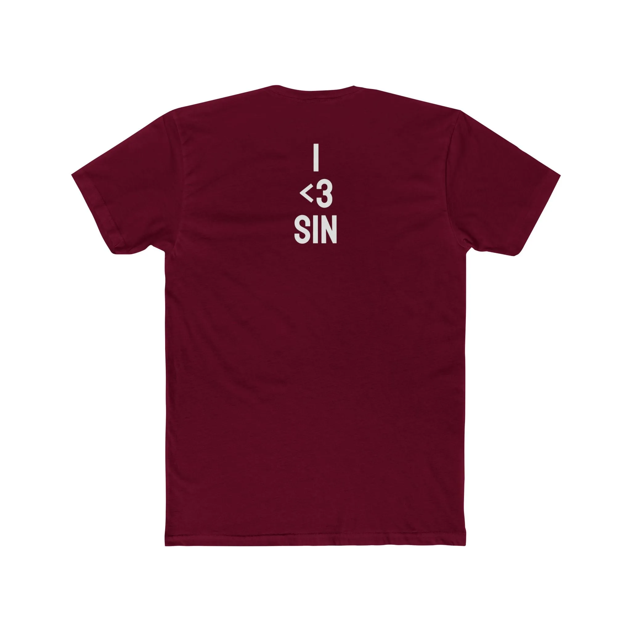 I <3 Sin - Unisex Cotton Crew Tee
