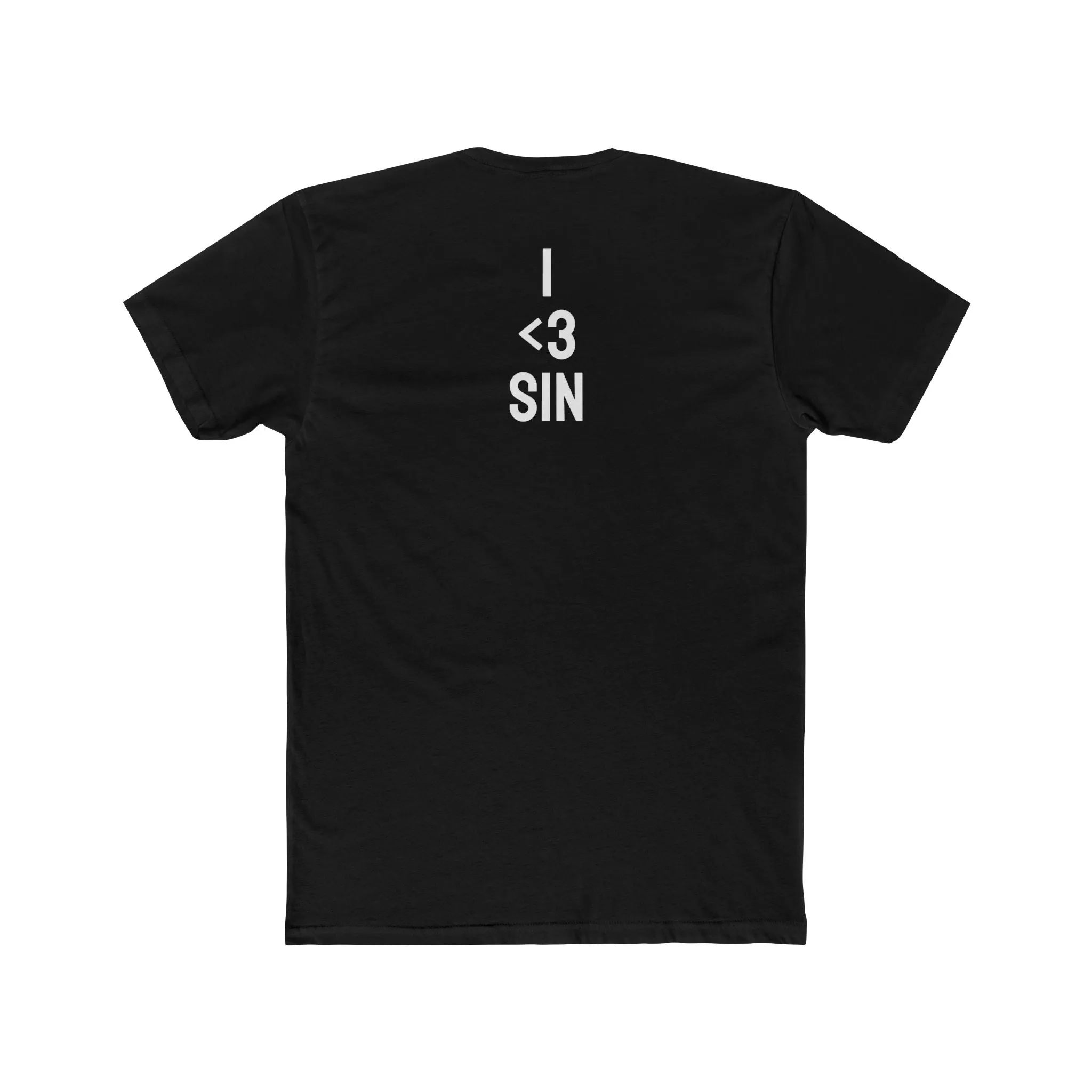 I <3 Sin - Unisex Cotton Crew Tee