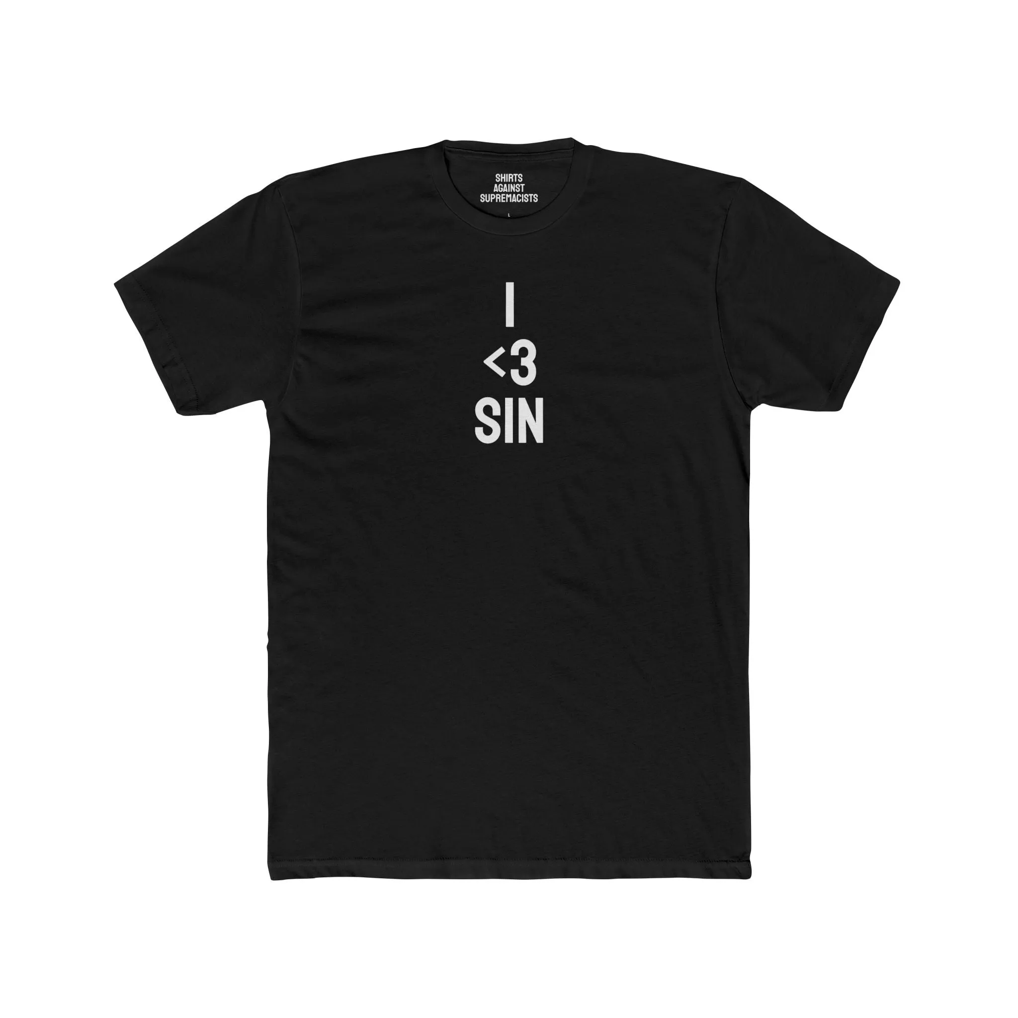 I <3 Sin - Unisex Cotton Crew Tee