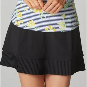 IBKUL Crystal Pleated Mini Skirt Skort Preppy Golf Tennis PickleBall Resort New