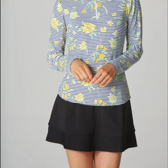 IBKUL Crystal Pleated Mini Skirt Skort Preppy Golf Tennis PickleBall Resort New