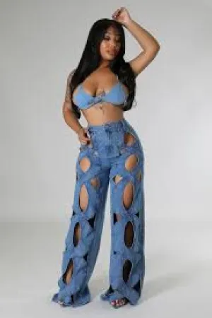iCandi Twisted View Jeans (Blue)